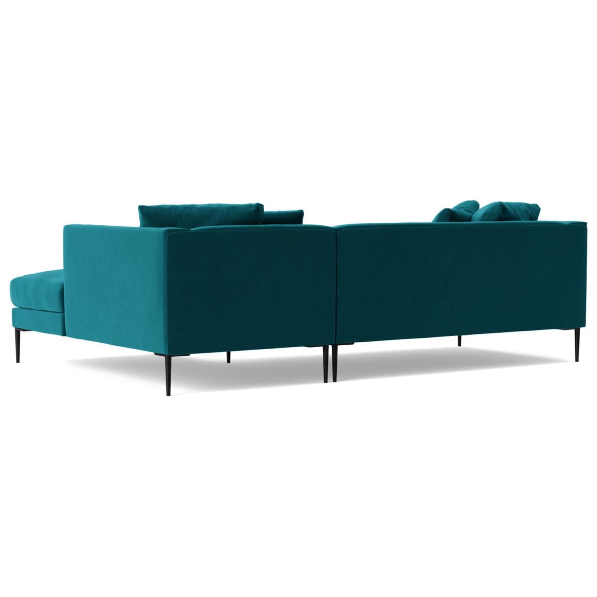 Swoon Alena Velvet Right Hand Corner Sofa- Kingfisher Blue – image 5