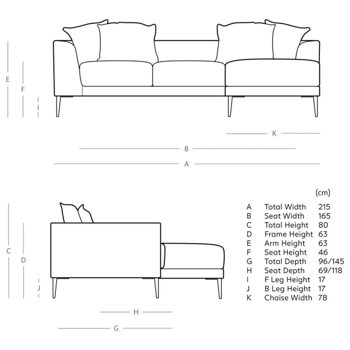 Swoon Alena Velvet Right Hand Corner Sofa- Kingfisher Blue – image 7