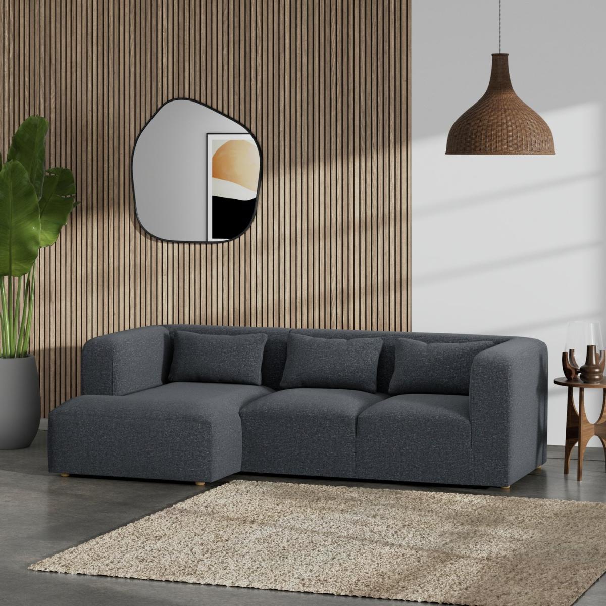 Habitat Lars Left Hand Corner Sofa - Charcoal - Ash Leg – image 2