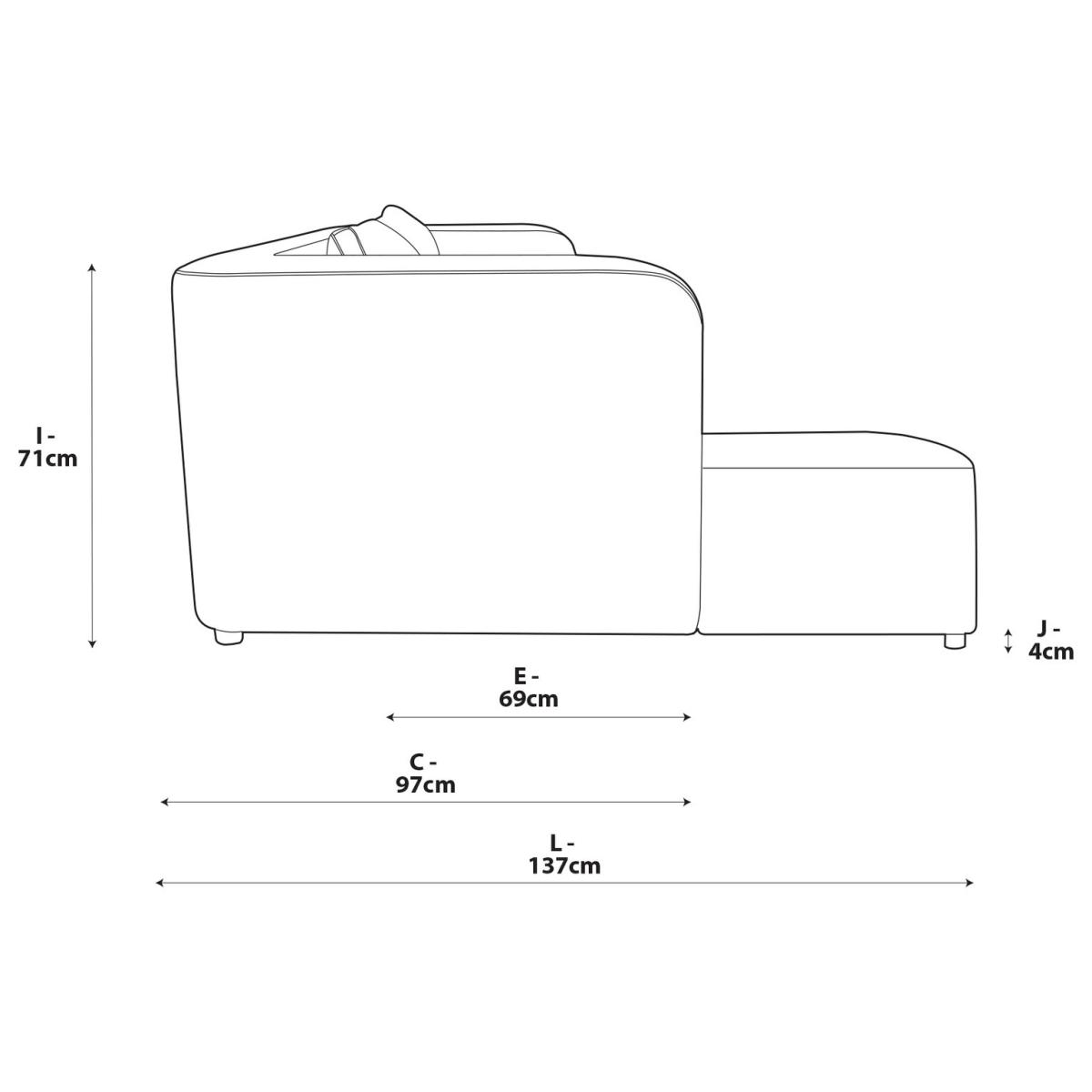 Habitat Lars Left Hand Corner Sofa - Mocha - Ash Leg – image 8