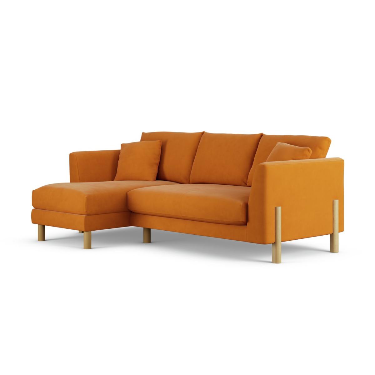 Habitat Aston Left Hand Corner Sofa - Orange - Ash Leg – image 3