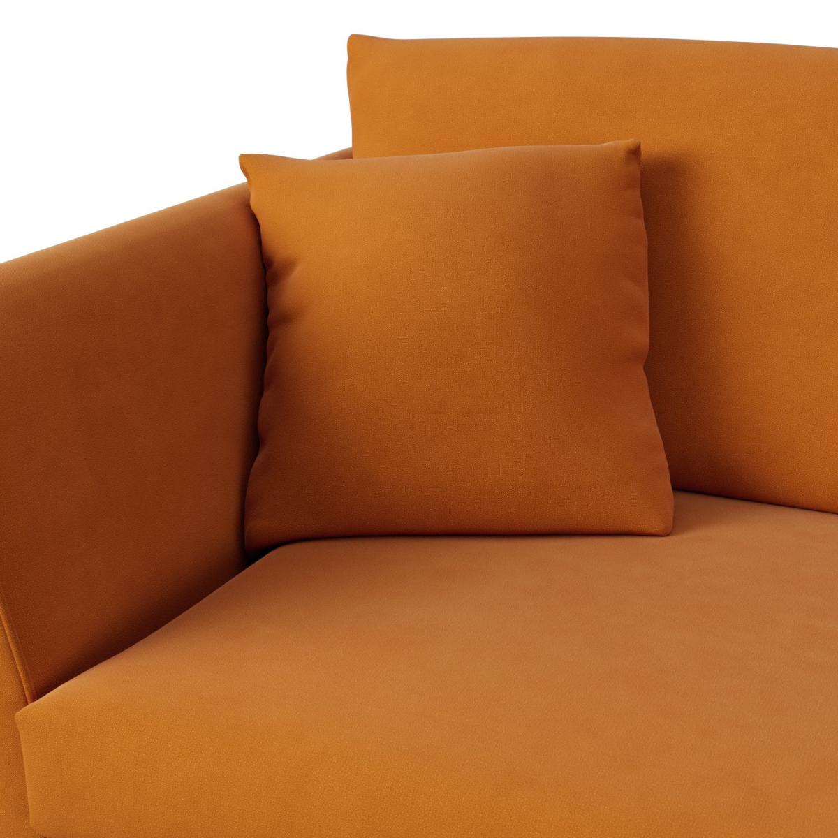 Habitat Aston Left Hand Corner Sofa - Orange - Ash Leg – image 6