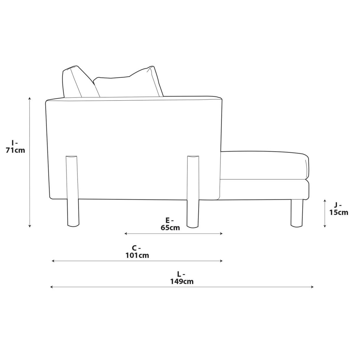 Habitat Aston Left Hand Corner Sofa - Orange - Ash Leg – image 8