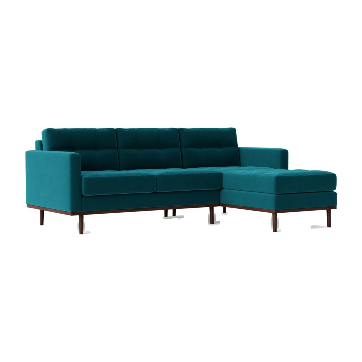 Swoon Berlin Velvet Right Hand Corner Sofa- Kingfisher Blue – image 1