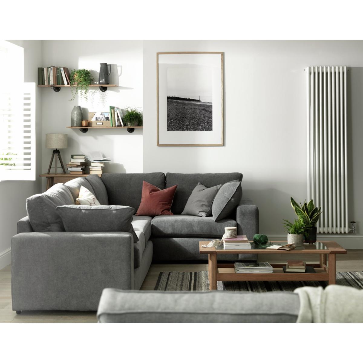 Habitat Eton Right Corner Fabric Sofa - Charcoal – image 3