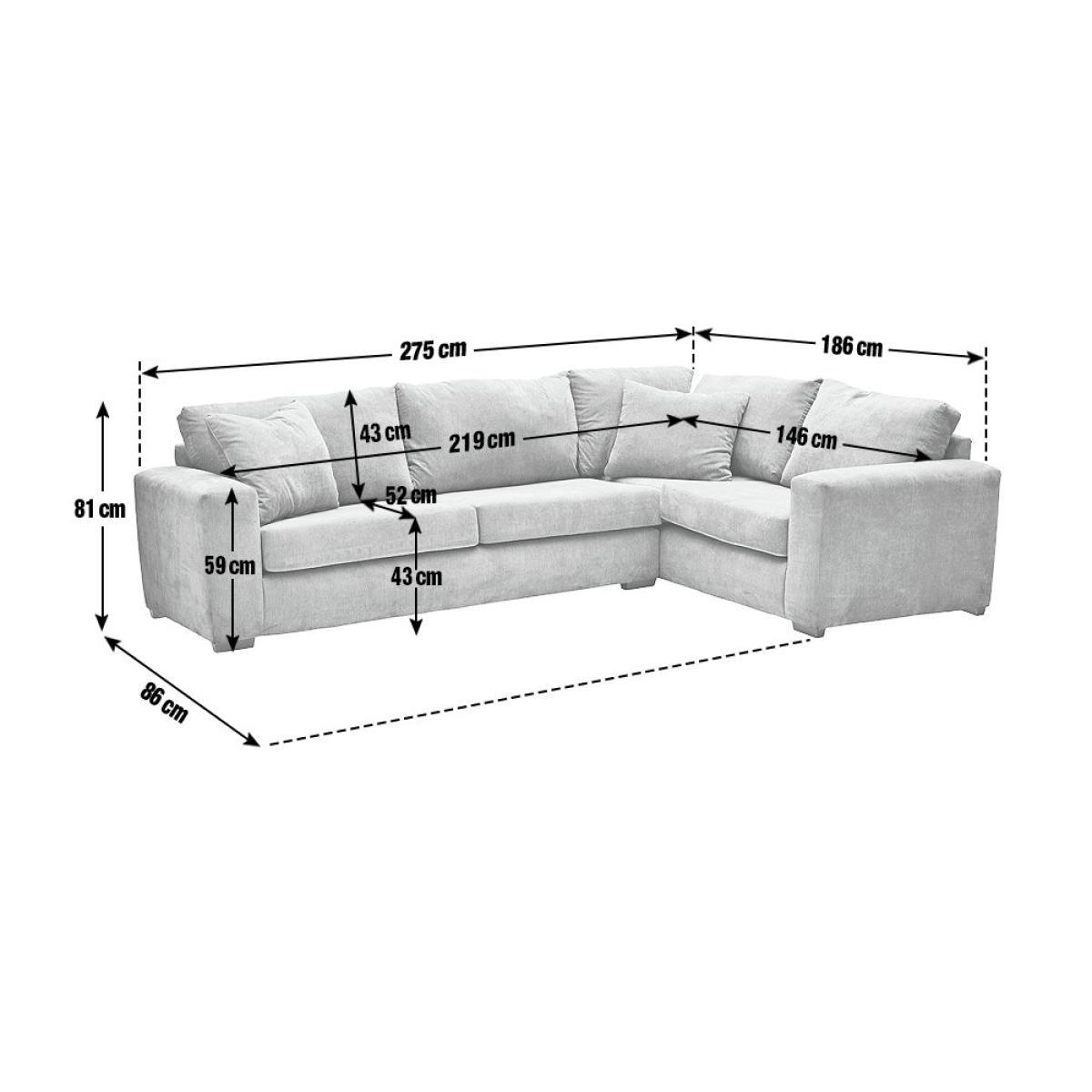 Habitat Eton Right Corner Fabric Sofa - Charcoal – image 4