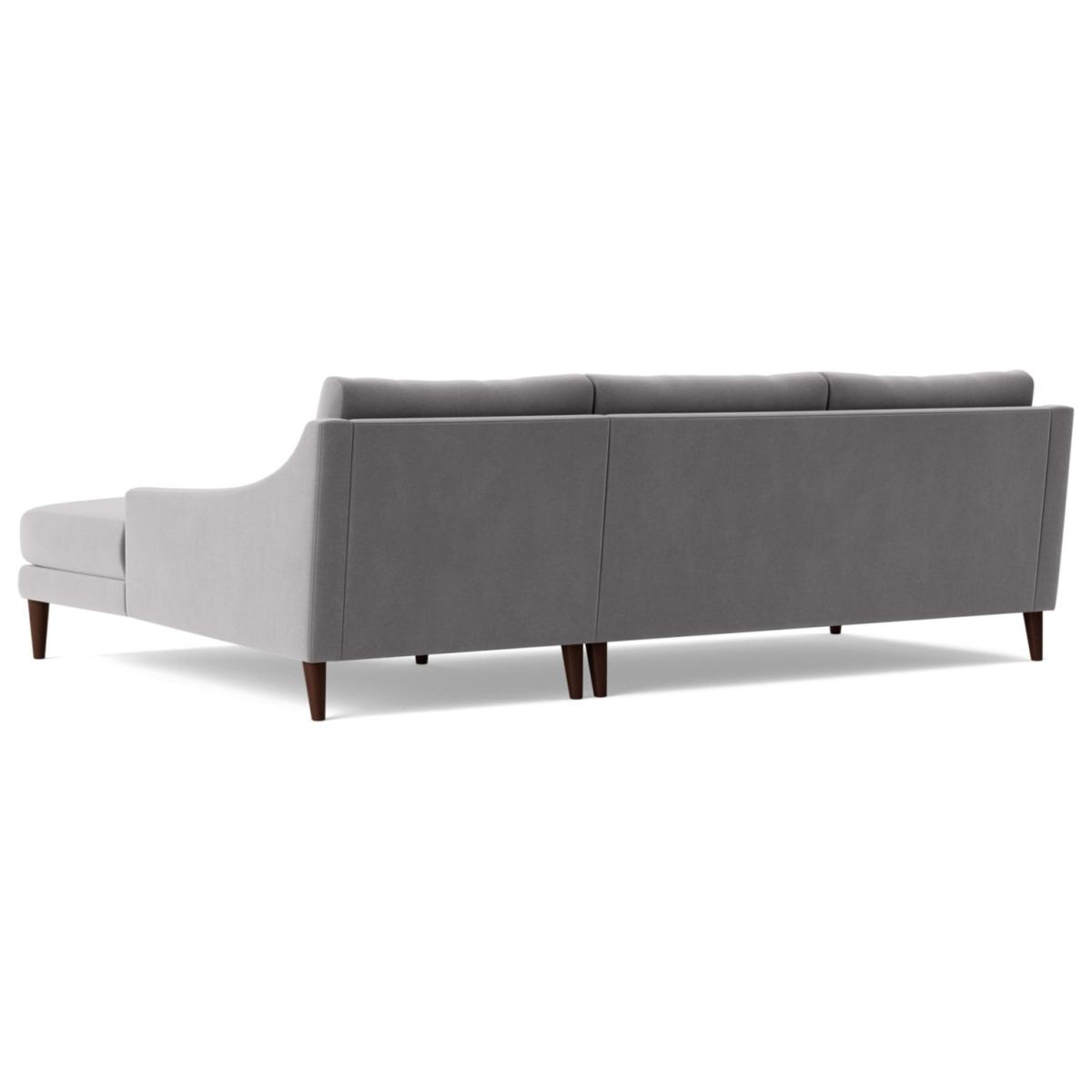 Swoon Turin Velvet Right Hand Corner Sofa - Silver Grey – image 4