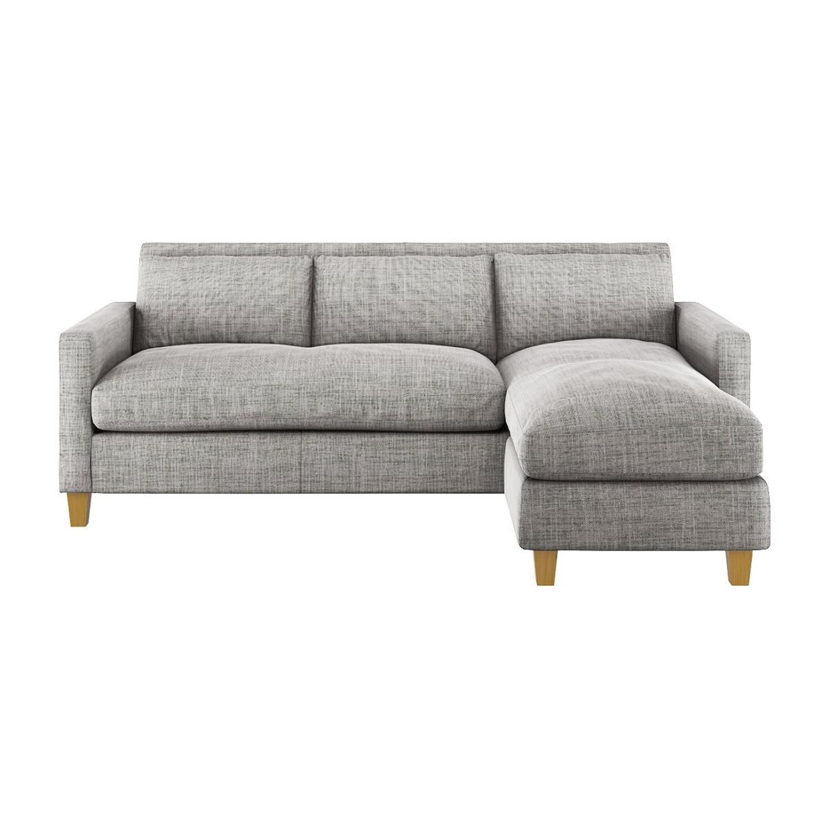 Habitat Chester Fabric Right Corner Chaise Sofa -Black&White