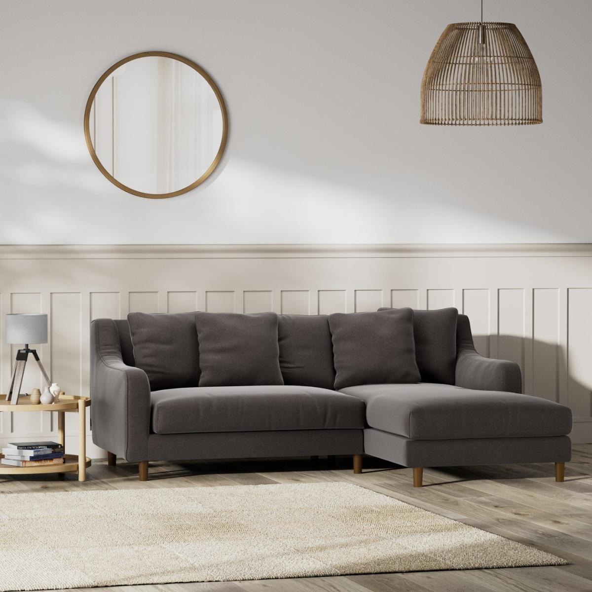 Habitat Swift Right Hand Corner Sofa - Grey - Dark Leg – image 2