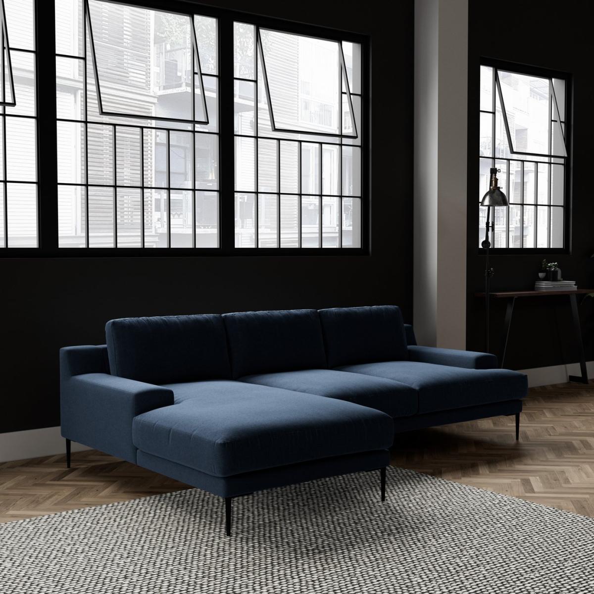 Swoon Almera Fabric Left Hand Corner Sofa - Indigo Blue – image 3