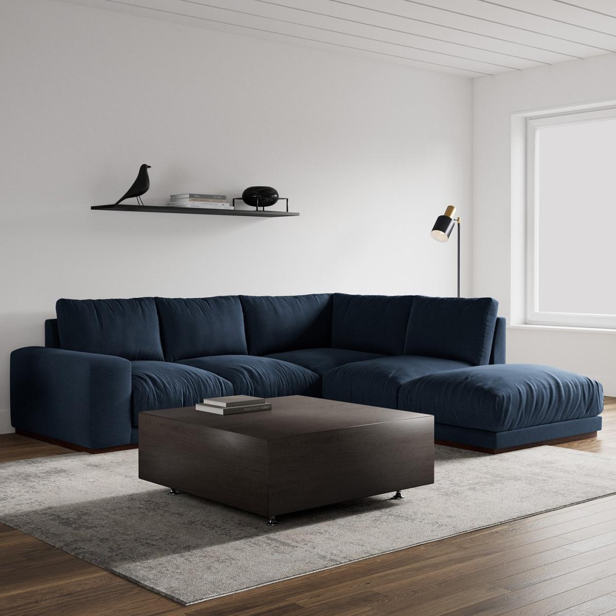 Swoon Denver Fabric Right Hand Corner Sofa - Indigo Blue – image 2