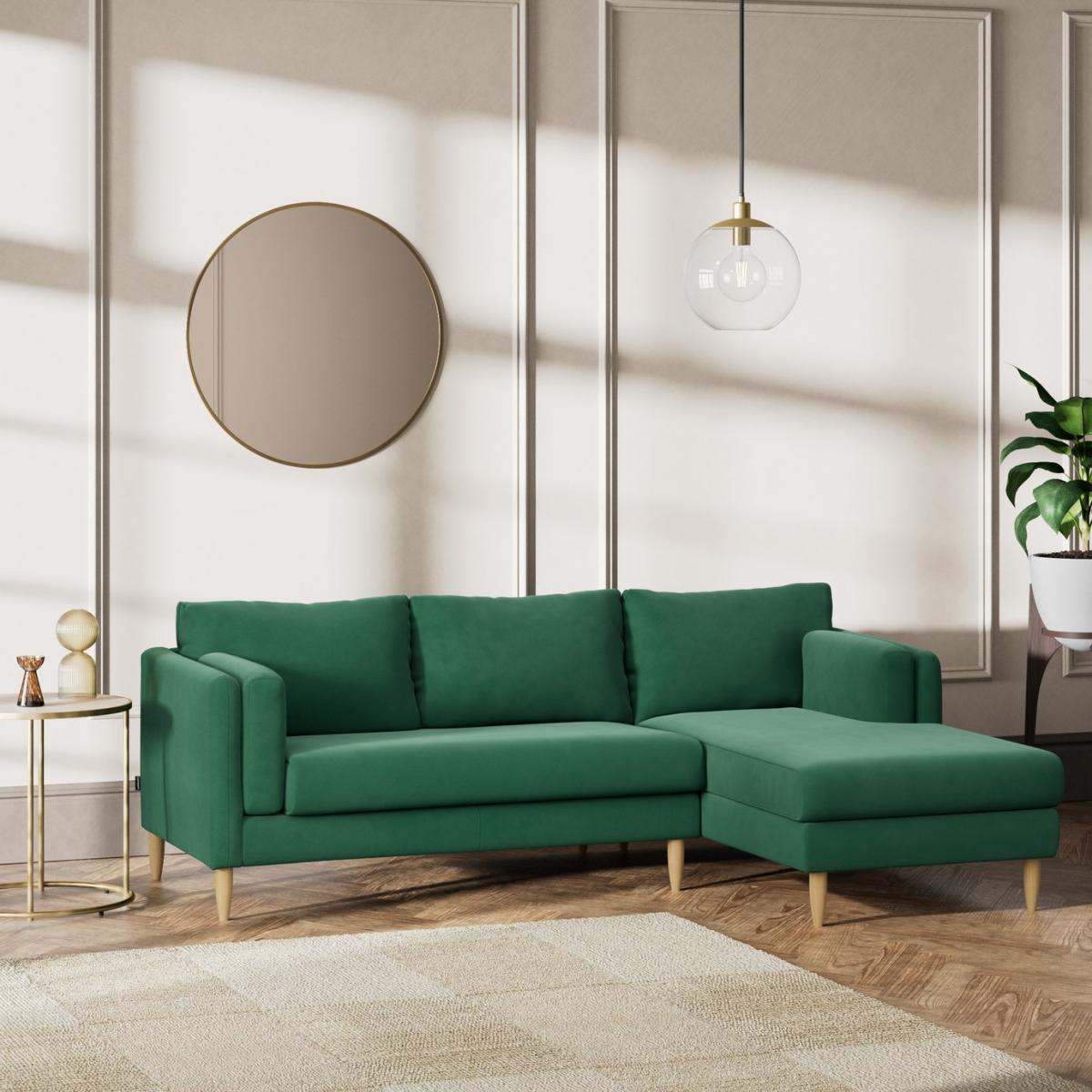 Habitat Newington Right Hand Corner Sofa - Green -Ash Leg – image 2