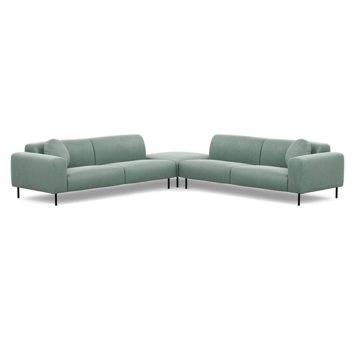 Heal's Luna Large Corner Sofa Marylebone Velvet Sapphire Black Feet - Heal's UK Furniture – image 13