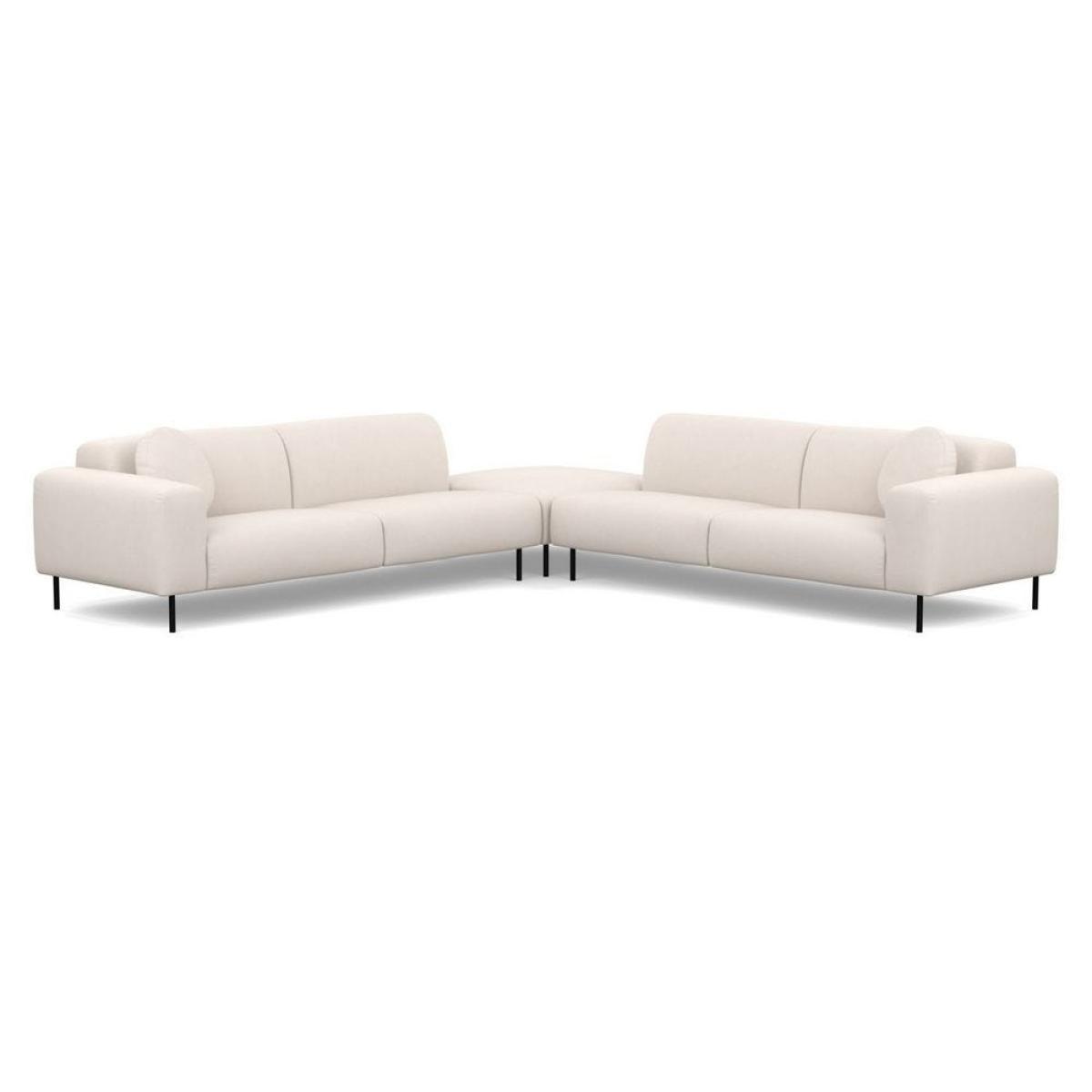 Heal's Luna Large Corner Sofa Marylebone Velvet Sapphire Black Feet - Heal's UK Furniture – image 5