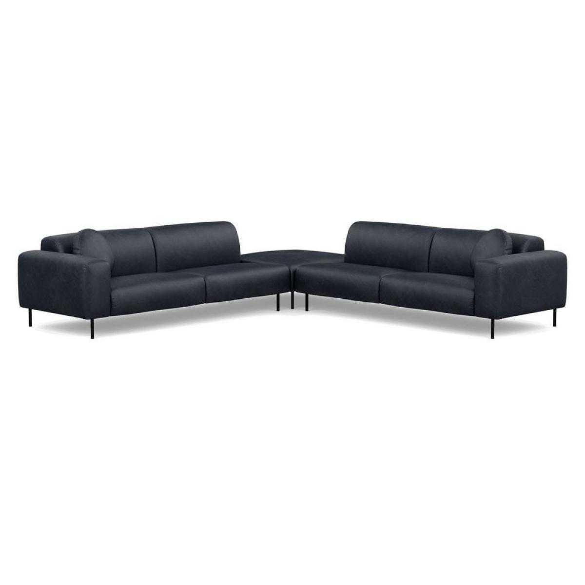 Heal's Luna Large Corner Sofa Marylebone Velvet Sapphire Black Feet - Heal's UK Furniture – image 10