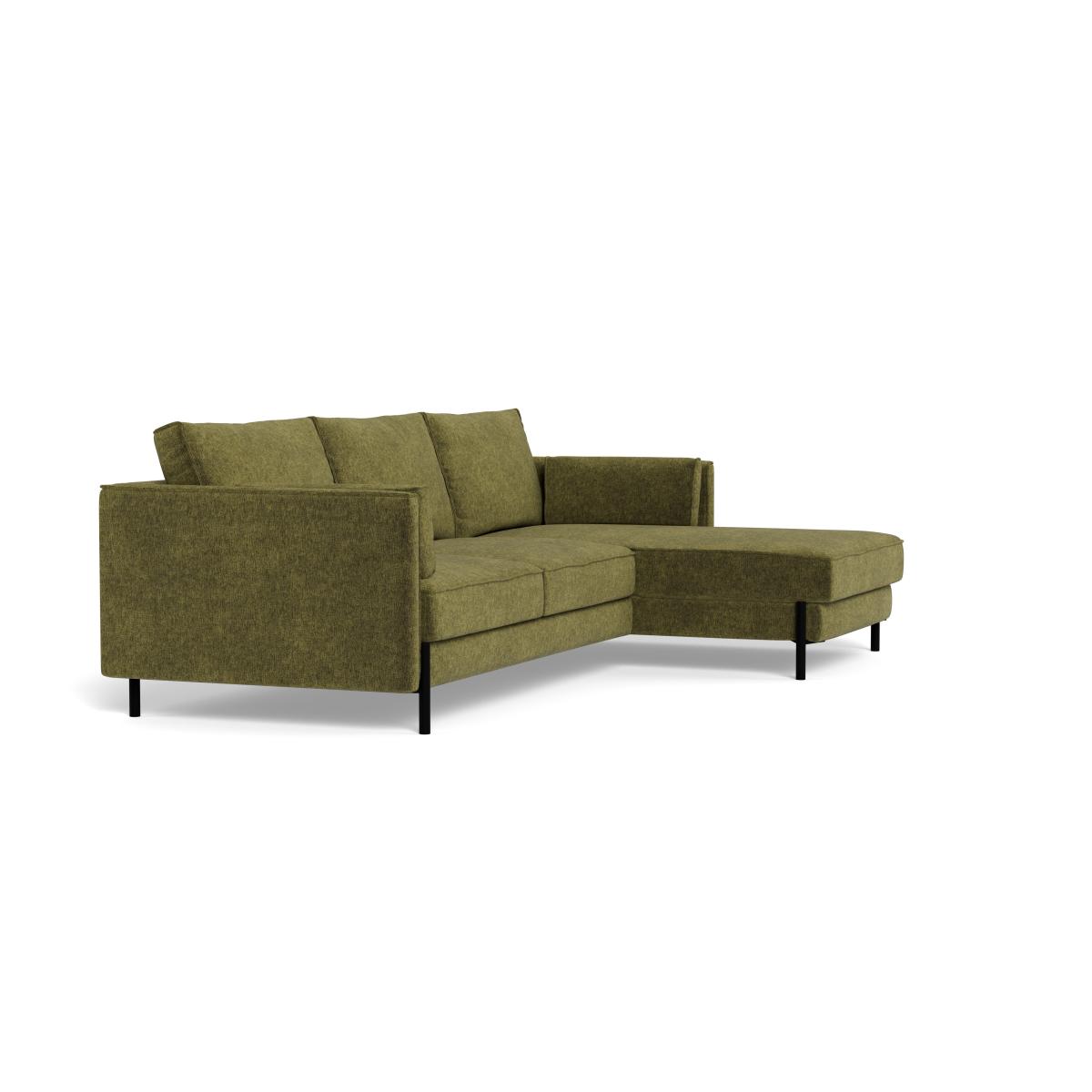 Heal's Tortona Right Hand Facing 4 Seater Corner Chaise Boucle Velvet Wilder Black Feet – image 2