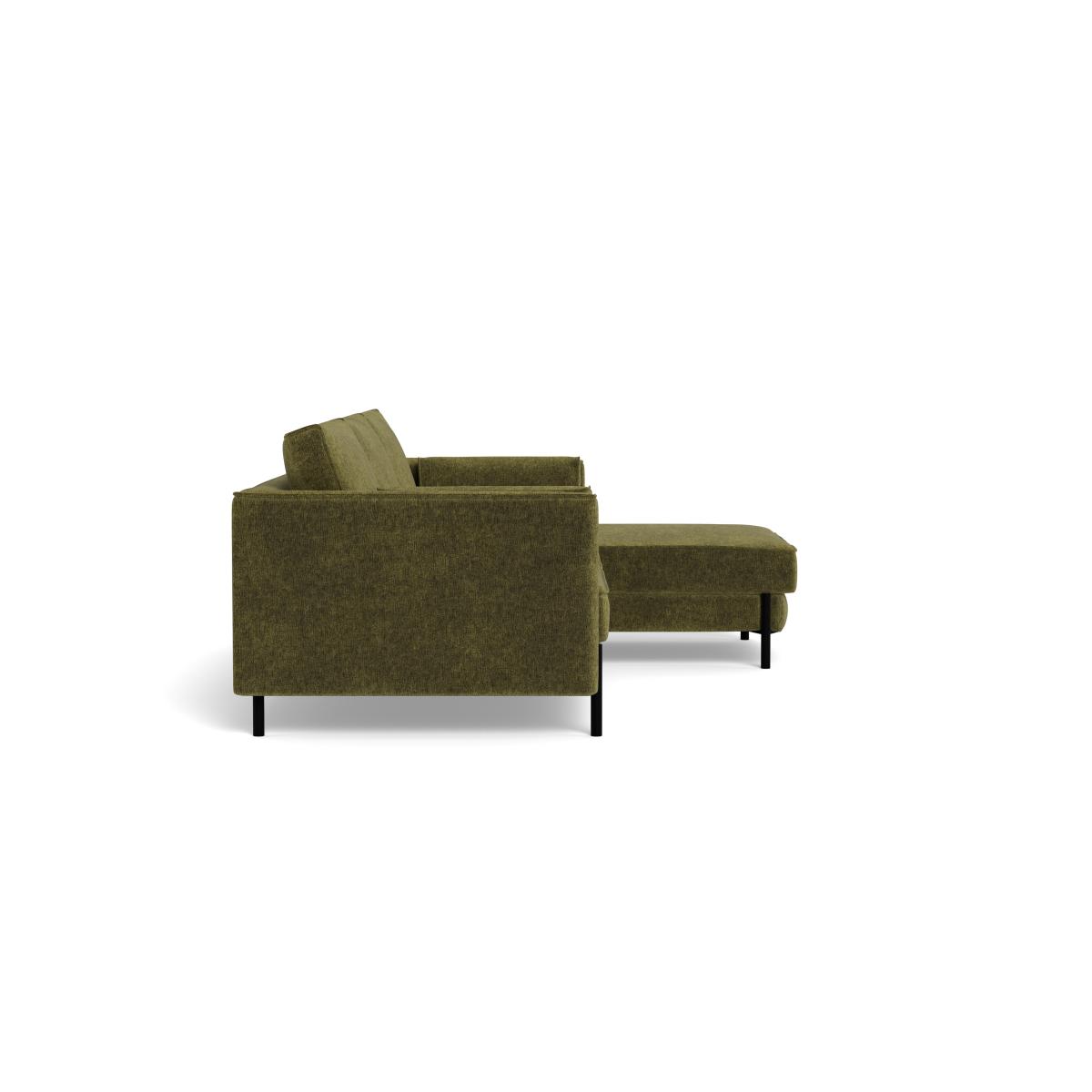 Heal's Tortona Right Hand Facing 4 Seater Corner Chaise Boucle Velvet Wilder Black Feet – image 3