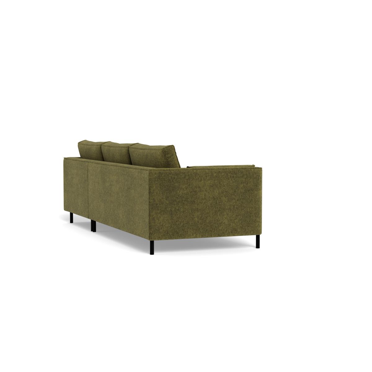 Heal's Tortona Right Hand Facing 4 Seater Corner Chaise Boucle Velvet Wilder Black Feet – image 4