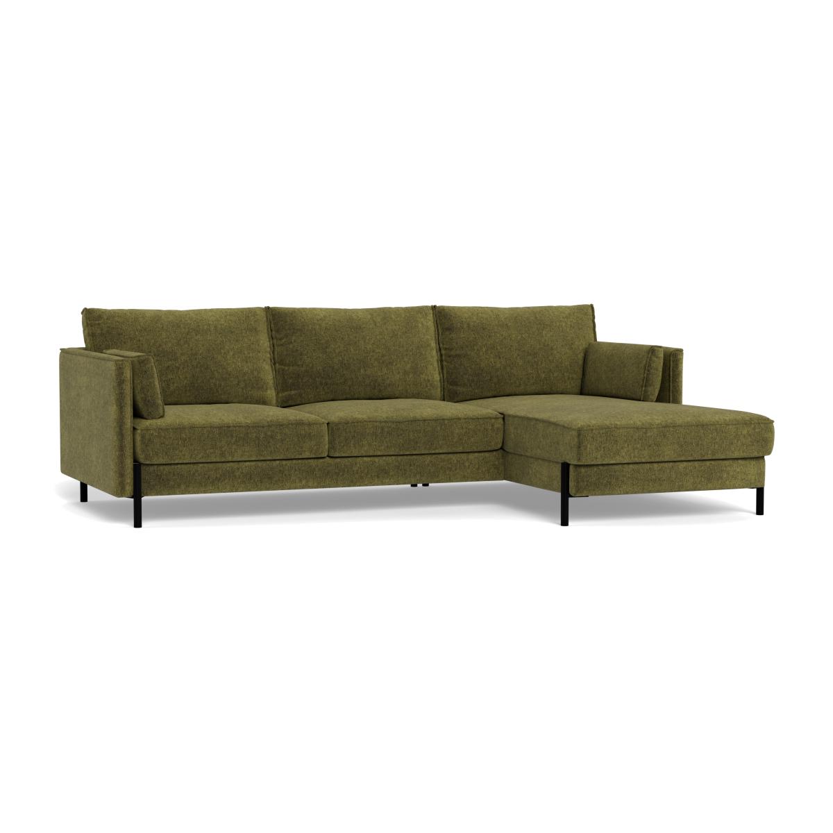 Heal's Tortona Right Hand Facing 4 Seater Corner Chaise Boucle Velvet Wilder Black Feet – image 1