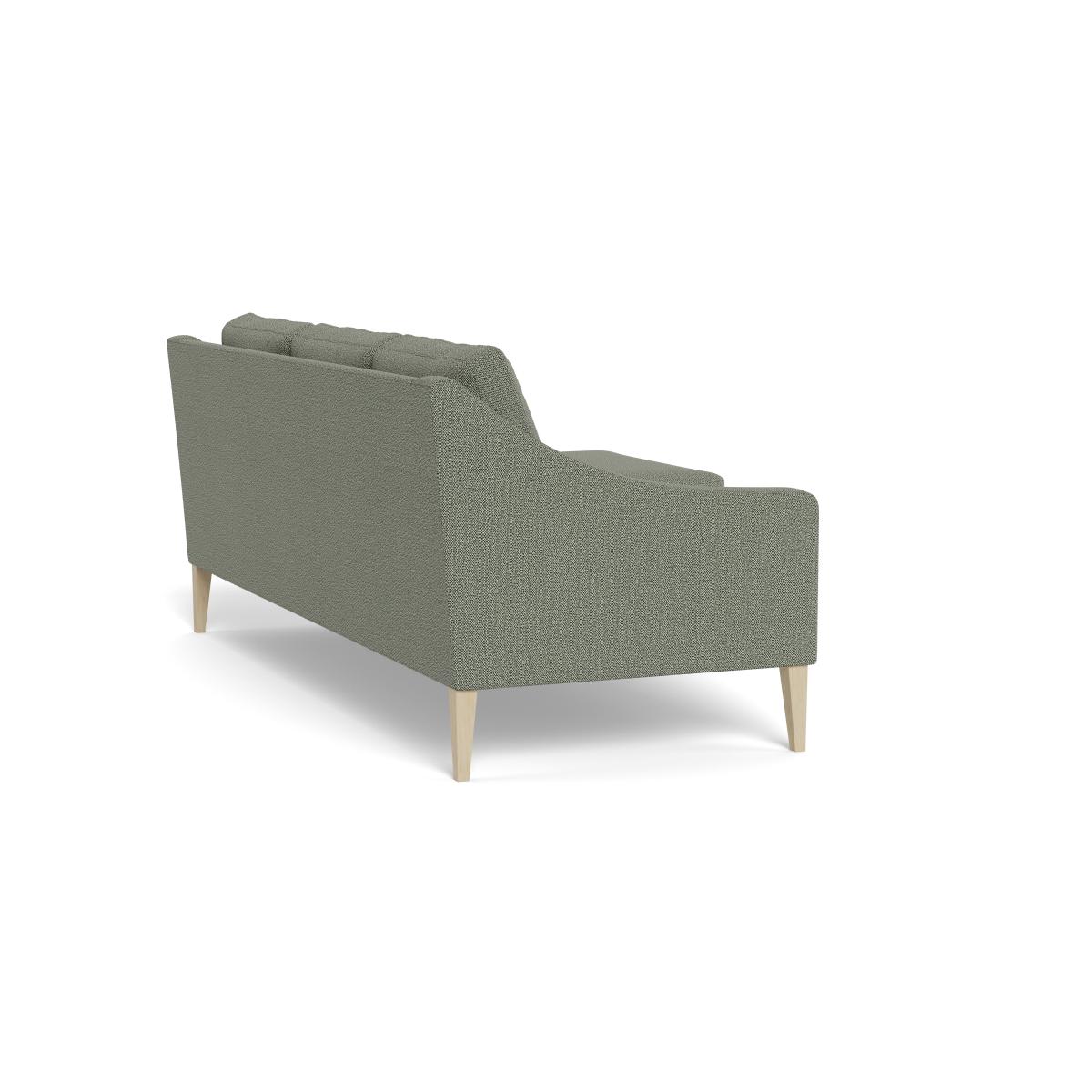 Heal's Richmond Corner Chaise Sofa Boucle Tweed Lapis Walnut Stained Oak Feet – image 4