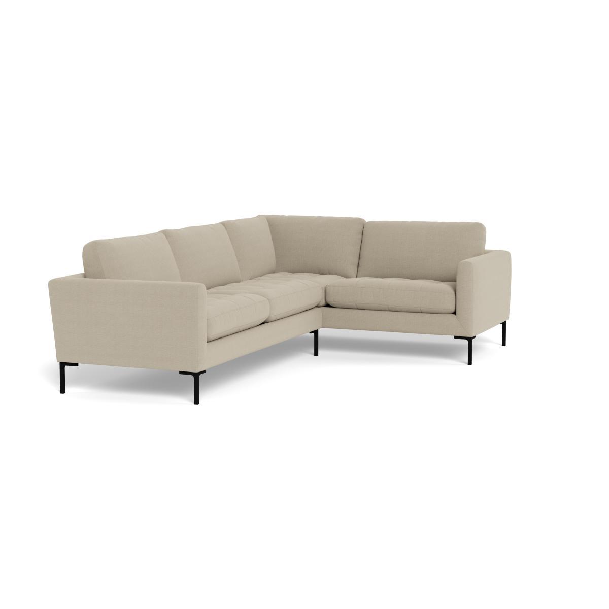 Heal's Eton Right Hand Facing Corner Sofa Linen Hessian Brass Feet - Heal's UK Furniture – image 2