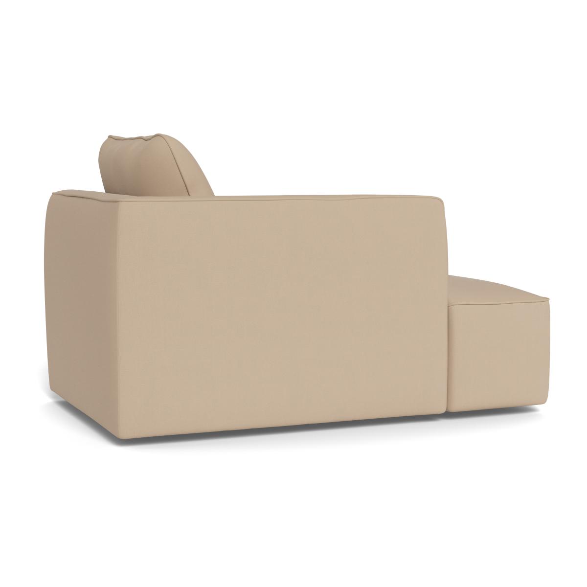 Heal's Morven Left Hand Facing Chaise Unit Capelo Linen-Cotton Bamboo Black Feet – image 4