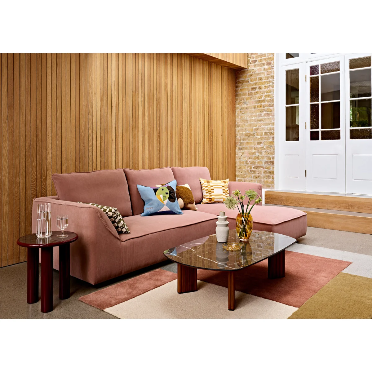 Heal's Morven Right Hand Facing 3 Seater Unit Melton Wool Red Oxide – image 3