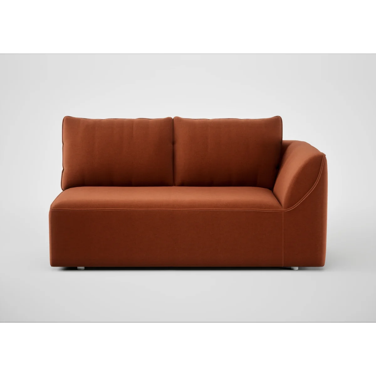 Heal's Morven Right Hand Facing 2 Seater Unit Melton Wool Red Oxide – image 8