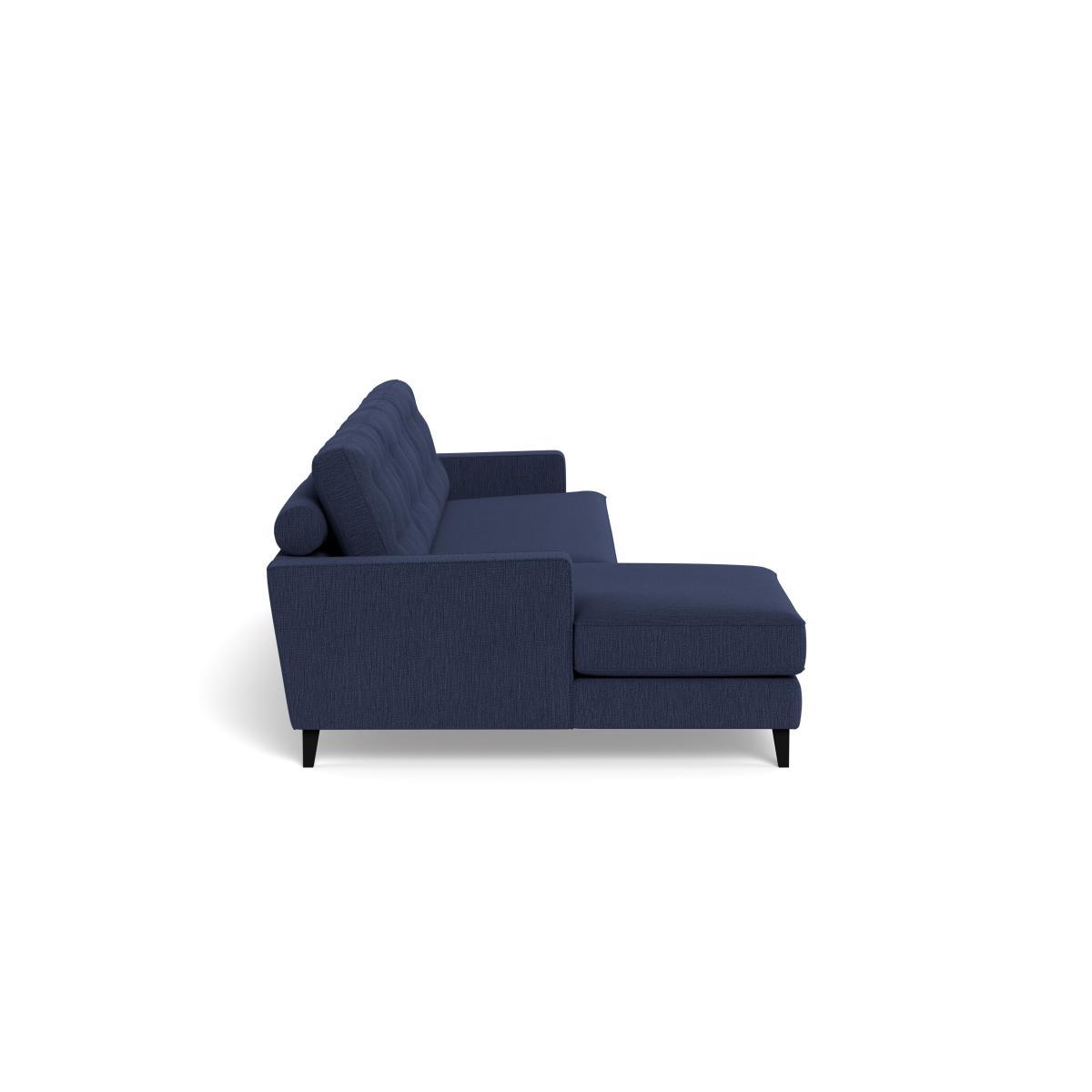 Heal's Mistral Left Hand Facing Corner Sofa Smart Linen Mix Navy Black Feet - Heal's UK Furniture – image 3
