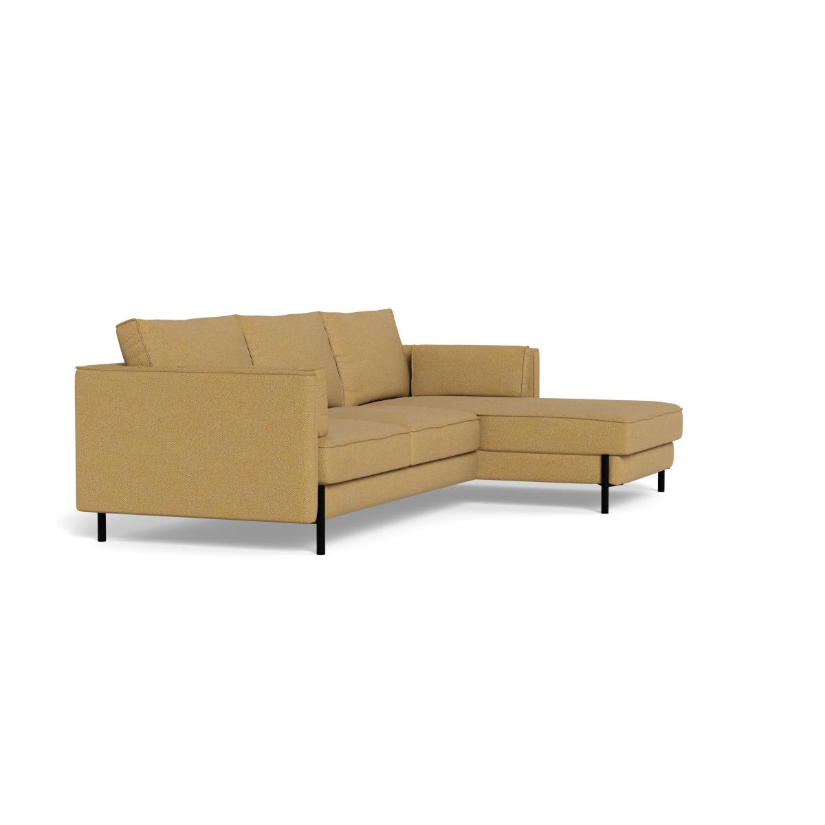 Heal's Tortona Right Hand Facing 4 Seater Corner Chaise Boucle Tweed Citrine Black Feet – image 2