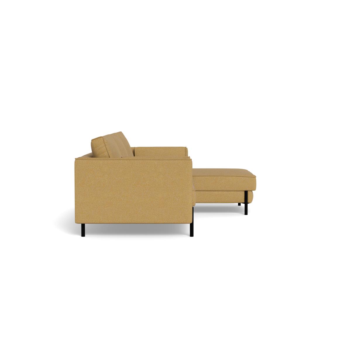 Heal's Tortona Right Hand Facing 4 Seater Corner Chaise Boucle Tweed Citrine Black Feet – image 3