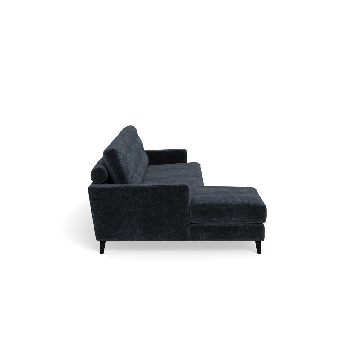 Heal's Mistral Left Hand Facing Corner Sofa Boucle Velvet Space Black Beech Feet – image 3