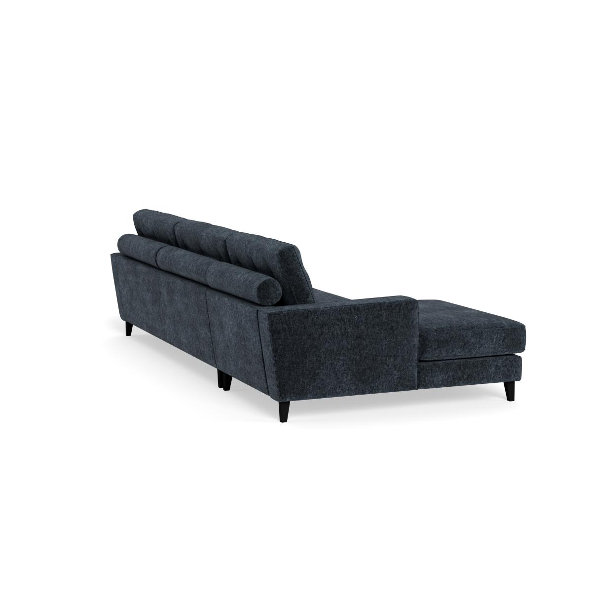 Heal's Mistral Left Hand Facing Corner Sofa Boucle Velvet Space Black Beech Feet – image 4