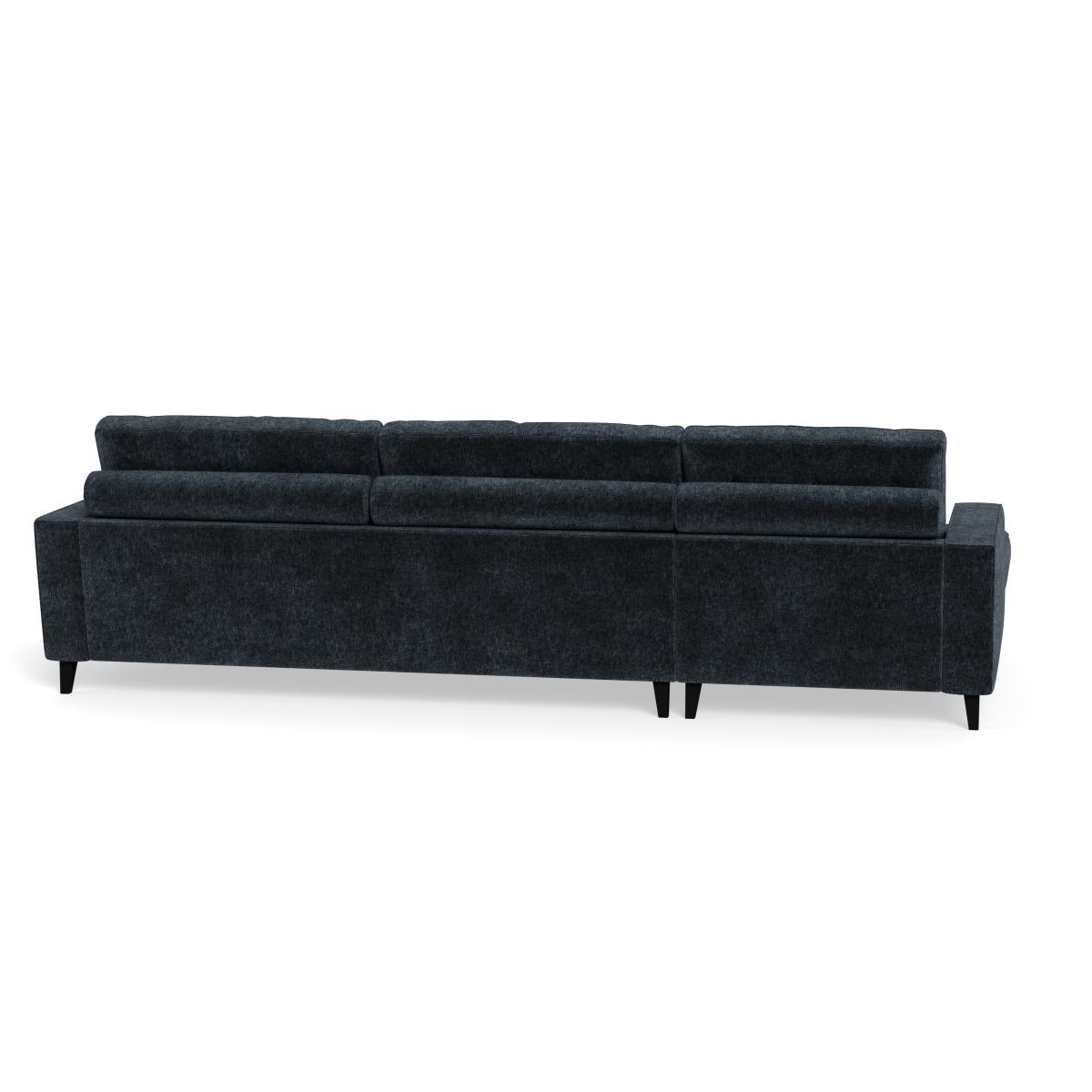 Heal's Mistral Left Hand Facing Corner Sofa Boucle Velvet Space Black Beech Feet – image 5