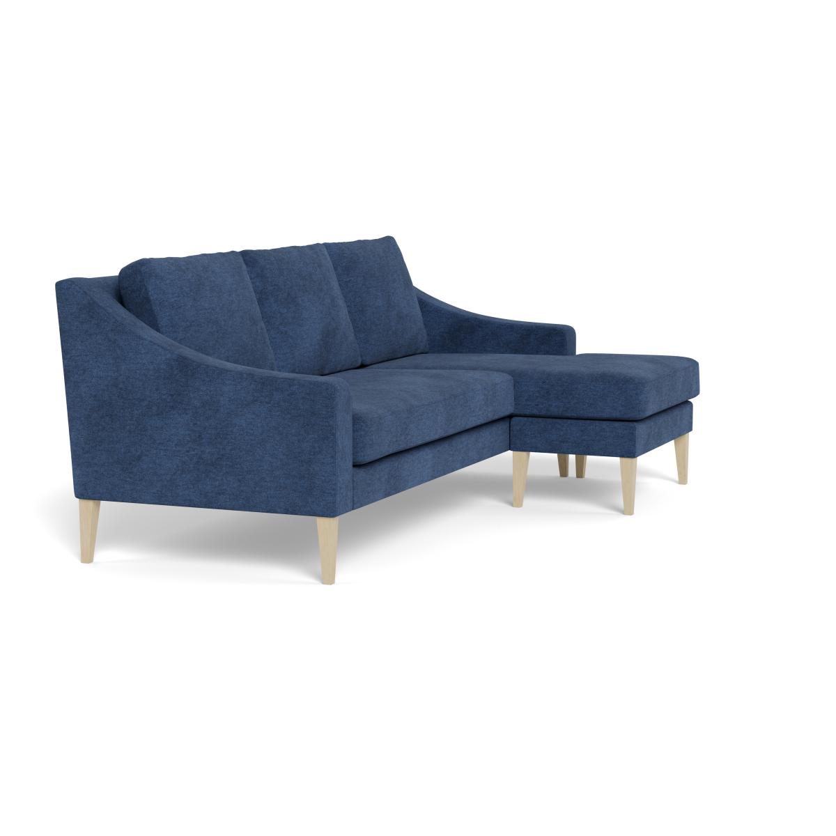 Heal's Richmond Corner Chaise Sofa Broad Weave Lagoon Black Feet – image 2