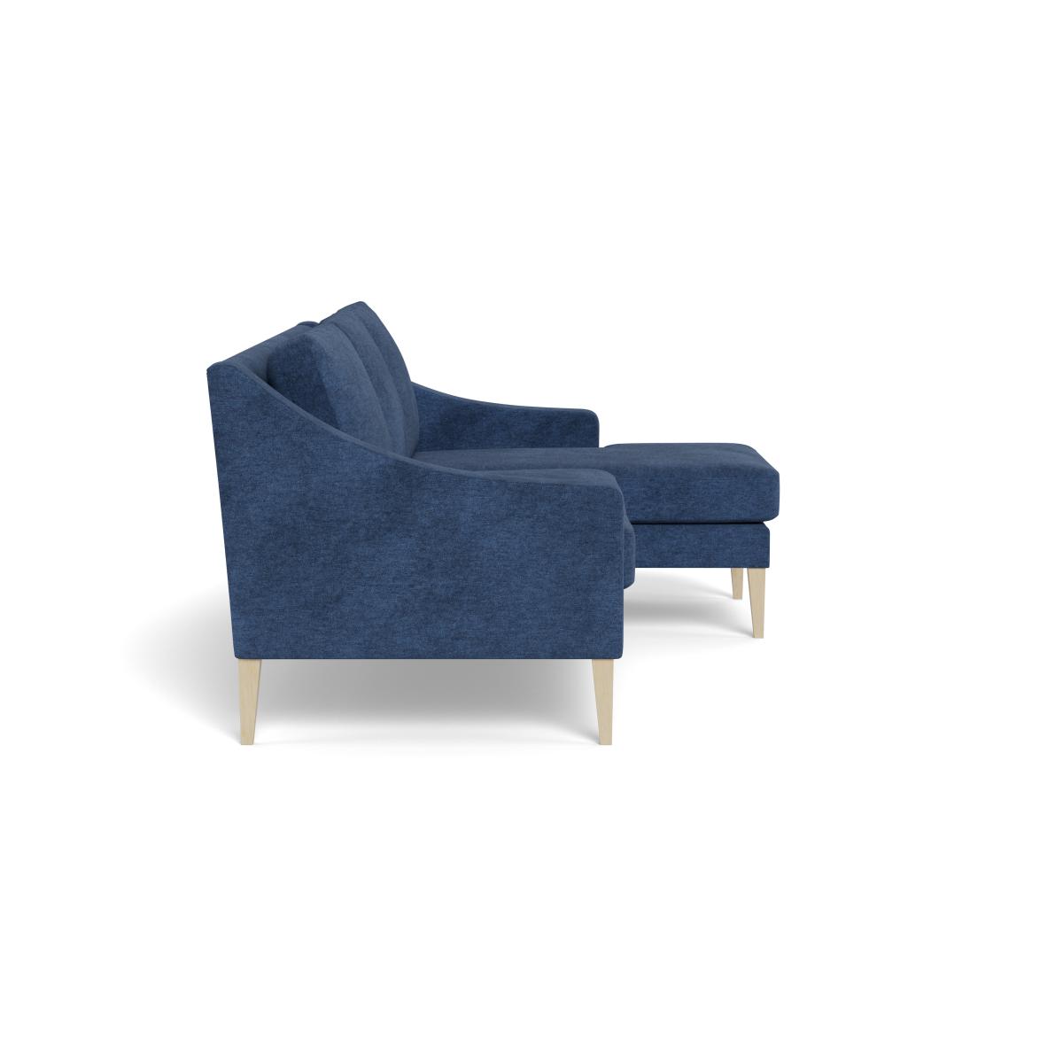 Heal's Richmond Corner Chaise Sofa Broad Weave Lagoon Black Feet – image 3