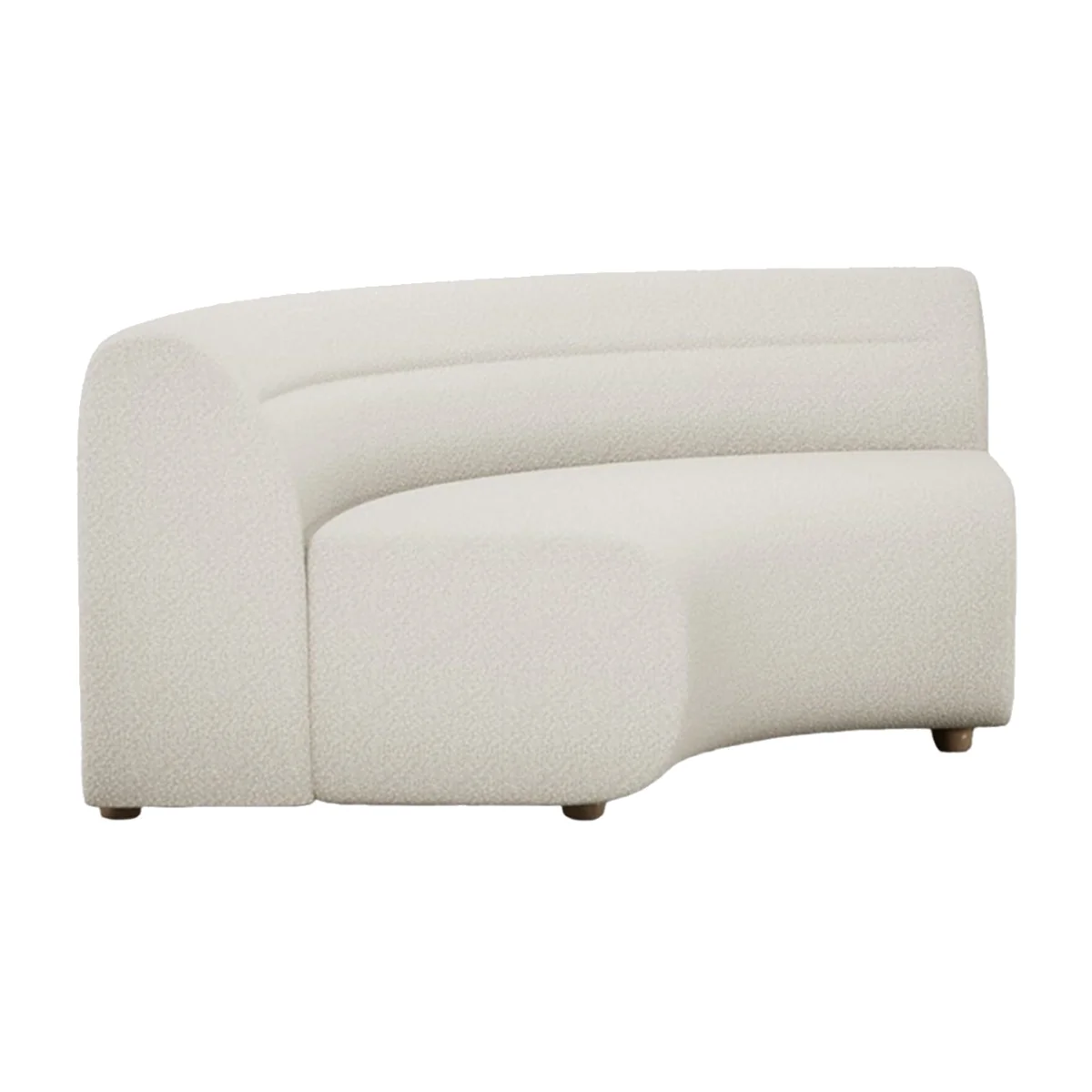 Heal's Lilli Curved Corner Sofa Unit Smart Luxe Velvet Tawny Natural Feet – image 1