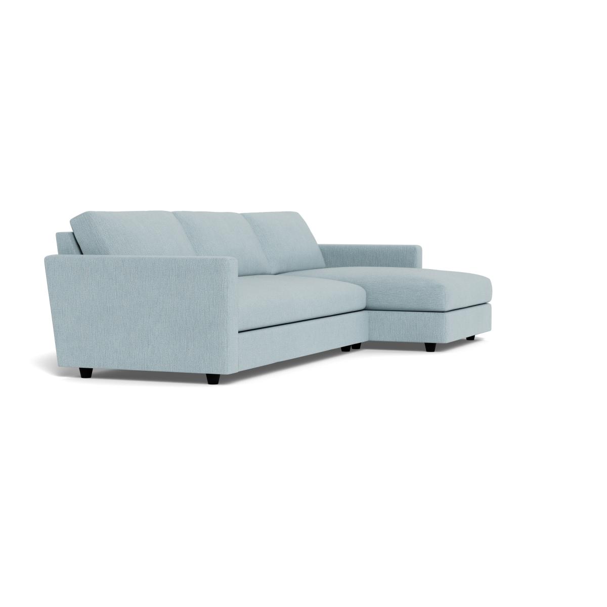 Heal's Nimbus II Complete 4 Seater Corner Chaise RHF Smart Linen Mix Duck Egg Black Feet – image 2
