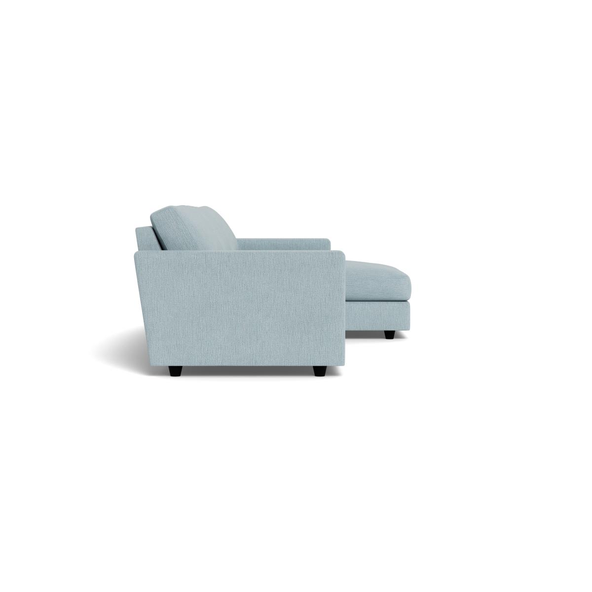 Heal's Nimbus II Complete 4 Seater Corner Chaise RHF Smart Linen Mix Duck Egg Black Feet – image 3
