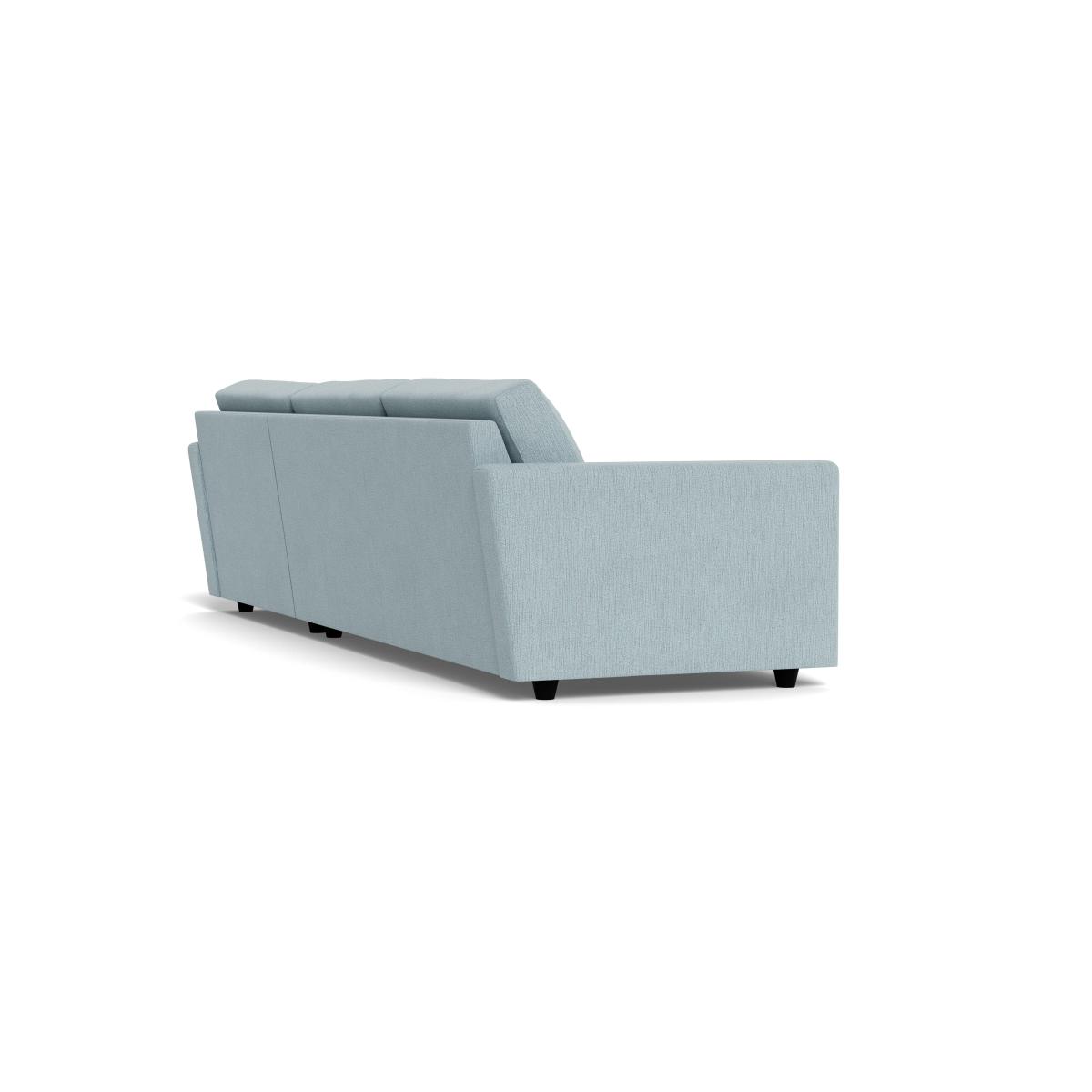 Heal's Nimbus II Complete 4 Seater Corner Chaise RHF Smart Linen Mix Duck Egg Black Feet – image 4