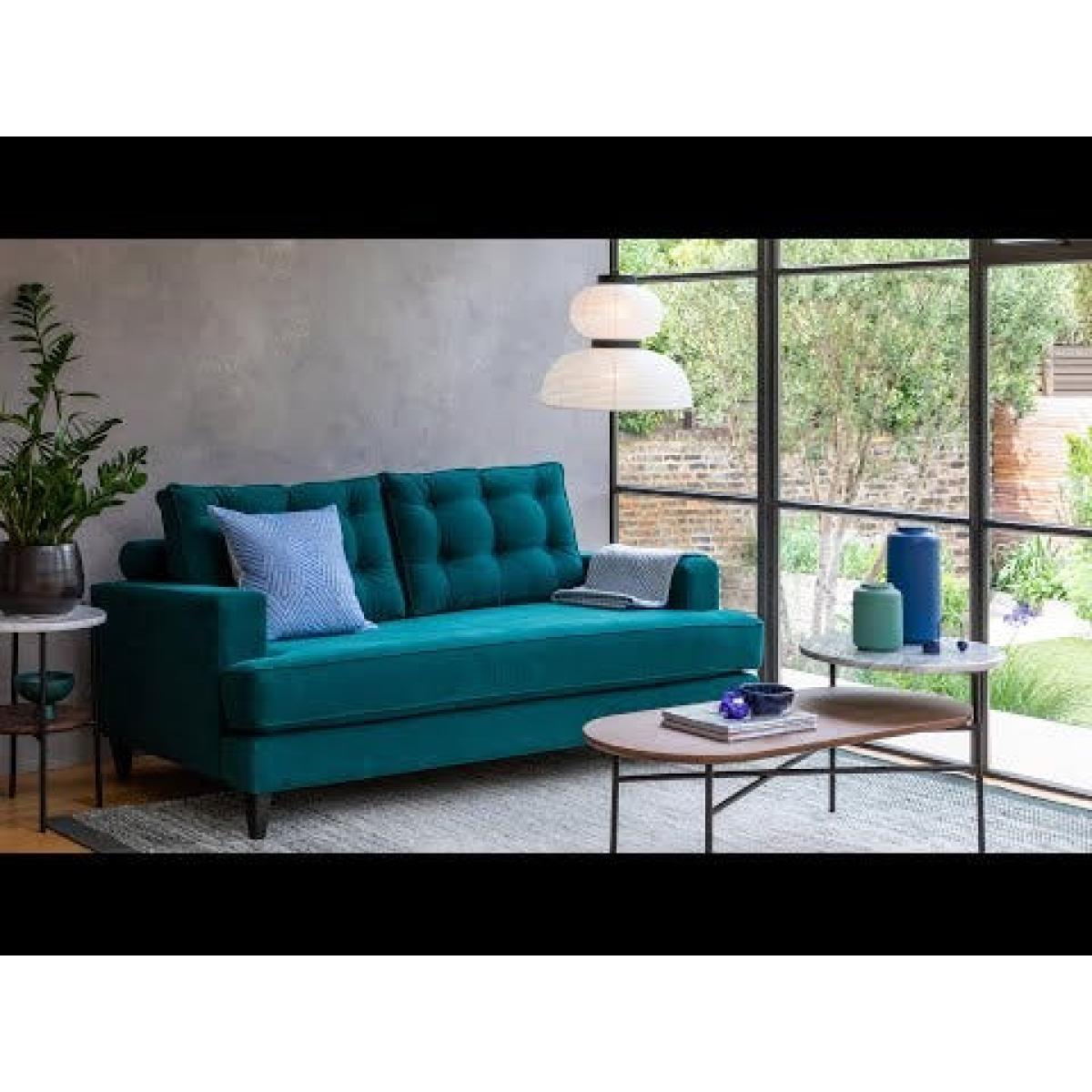 Heal's Mistral Left Hand Facing Corner Sofa Tejo Recycled Zinnia Black Feet - Heal's UK Furniture