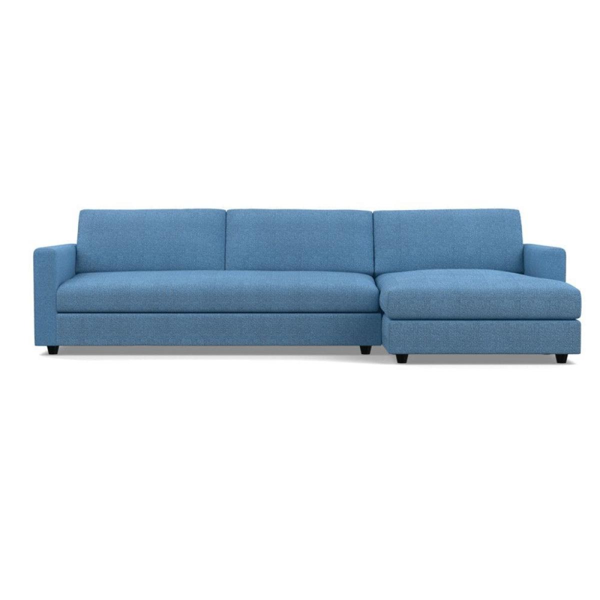Heal's Nimbus II 4 Seater Corner Chaise RHF Brushed Cotton Cadet Black Feet - Heal's UK Furniture – image 15