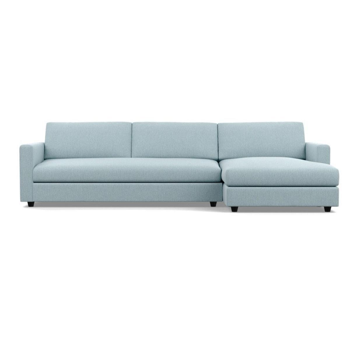 Heal's Nimbus II 4 Seater Corner Chaise RHF Brushed Cotton Cadet Black Feet - Heal's UK Furniture – image 21