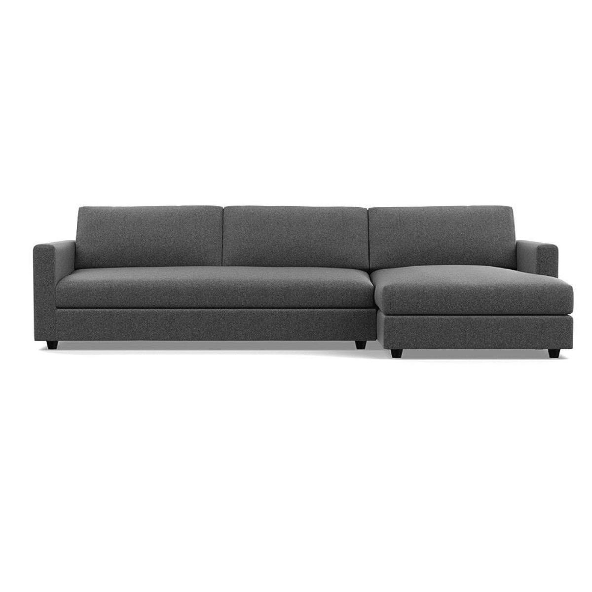 Heal's Nimbus II 4 Seater Corner Chaise RHF Brushed Cotton Cadet Black Feet - Heal's UK Furniture – image 48