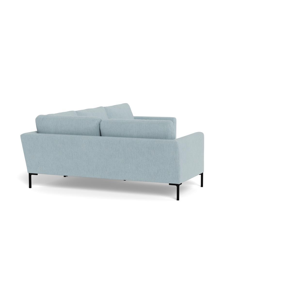 Heal's Eton Left Hand Facing Corner Sofa Smart Linen Mix Duck Egg Black Feet - Heal's UK Furniture – image 2
