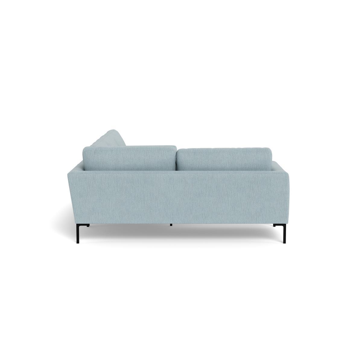 Heal's Eton Left Hand Facing Corner Sofa Smart Linen Mix Duck Egg Black Feet - Heal's UK Furniture – image 3