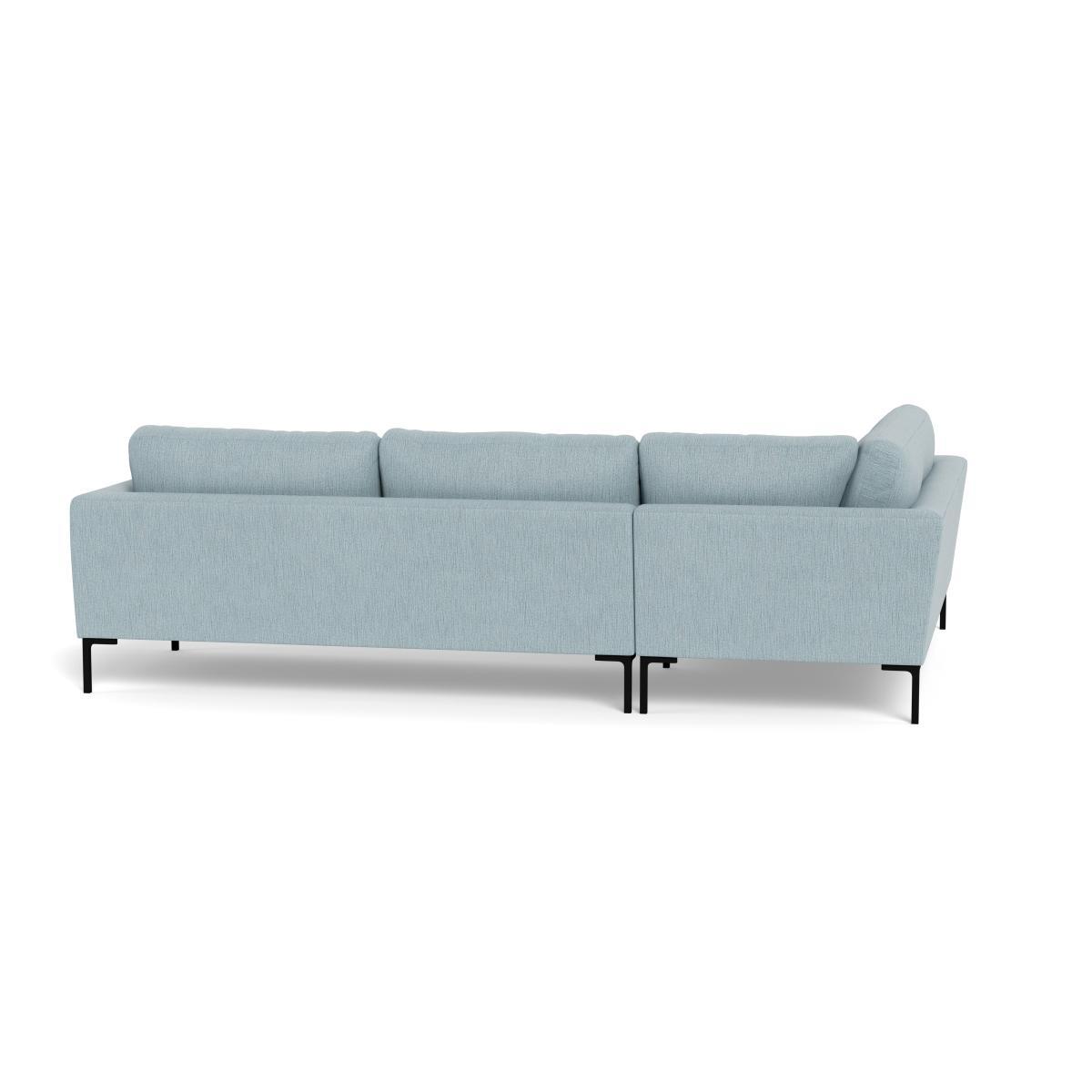 Heal's Eton Left Hand Facing Corner Sofa Smart Linen Mix Duck Egg Black Feet - Heal's UK Furniture – image 5