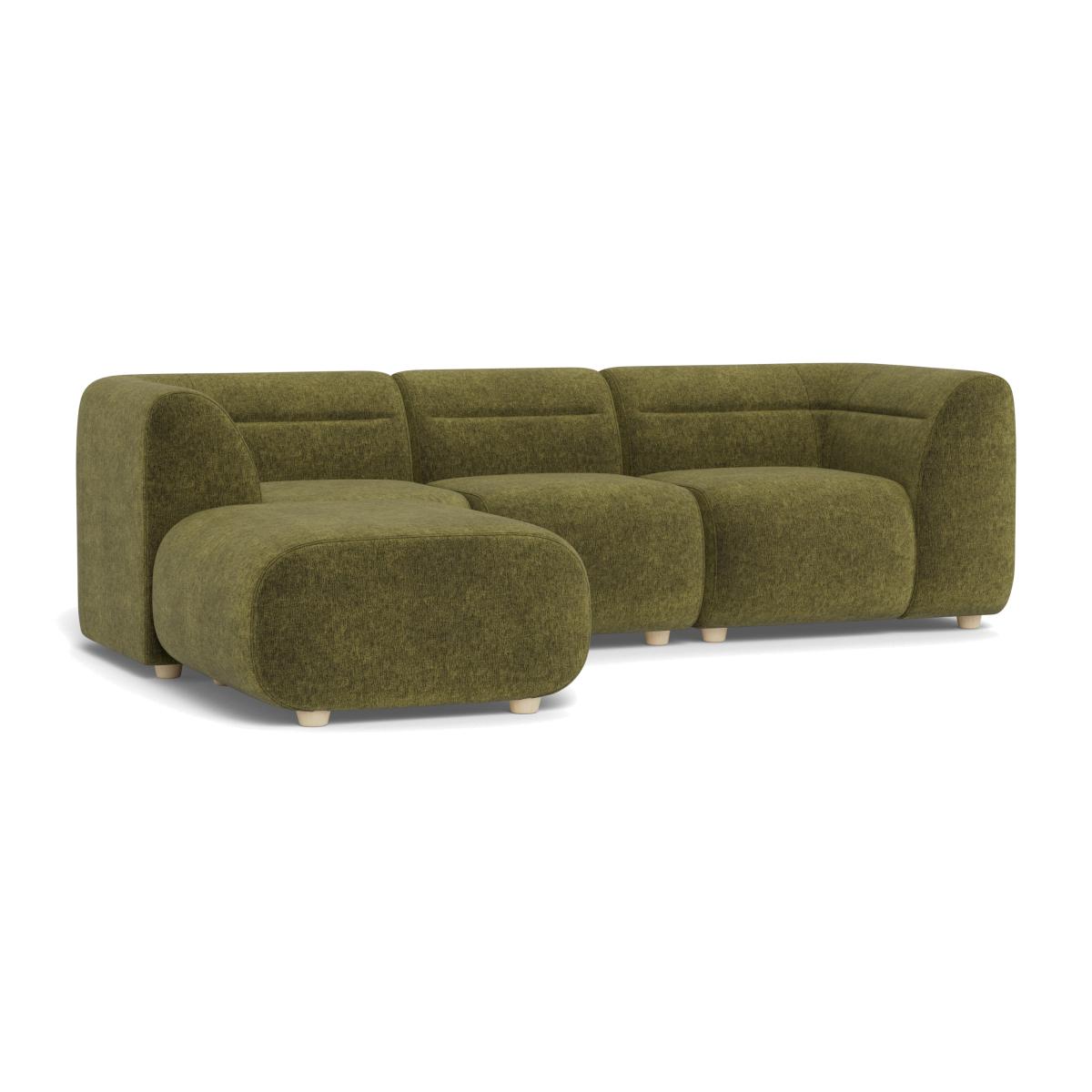 Heal's Lilli Left Hand Facing Compact Corner Sofa Boucle Velvet Wilder Natural Beech Feet – image 1