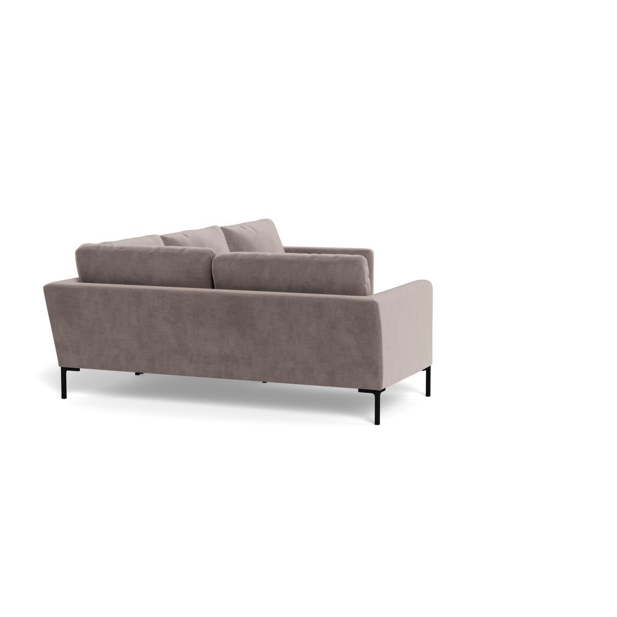 Heal's Eton Left Hand Facing Corner Sofa Smart Luxe Velvet Mushroom Black Feet - Heal's UK Furniture – image 2