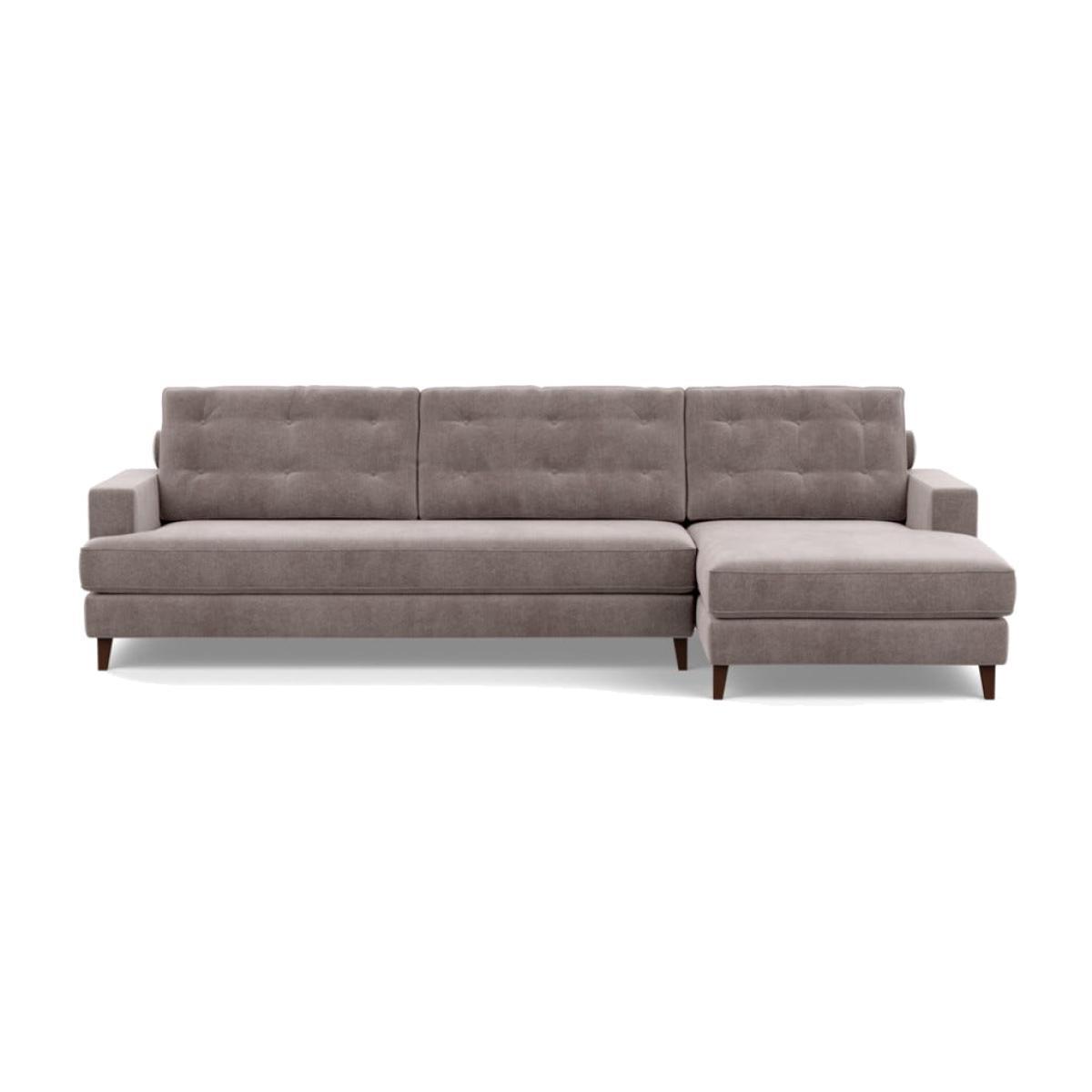 Heal's Mistral Right Hand Facing Corner Sofa Smart Luxe Velvet Mushroom Bitter Chocolate - Heal's UK Furniture